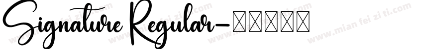 Signature Regular字体转换